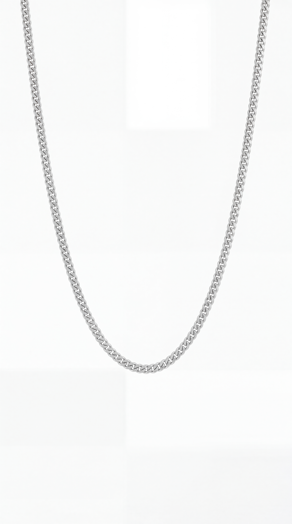 CADENA CUBANA 3MM - PLATA