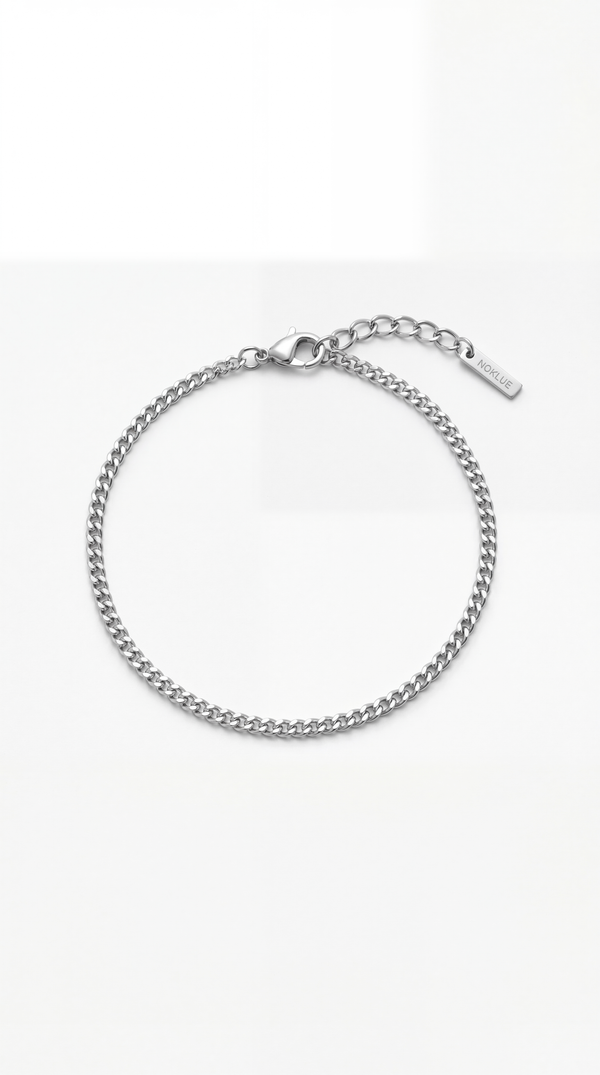 PULSERA CUBANA 3MM - PLATA