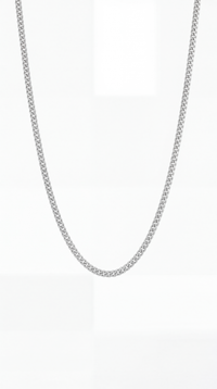 CADENA CUBANA 3MM - PLATA