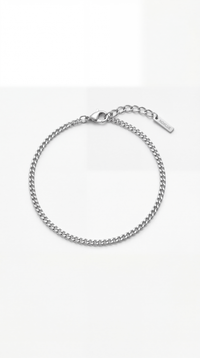 PULSERA CUBANA 3MM - PLATA