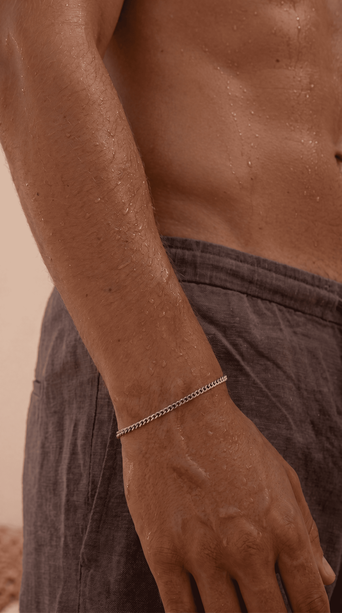 PULSERA CUBANA 3MM - PLATA