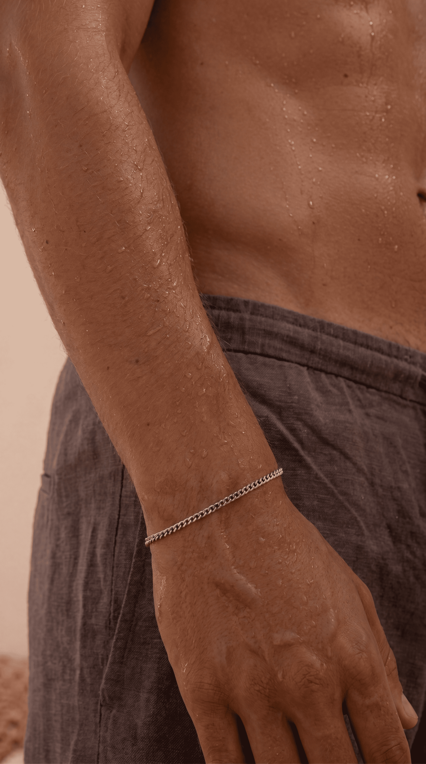 PULSERA CUBANA 3MM - PLATA