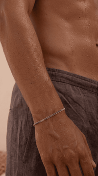 PULSERA CUBANA 3MM - PLATA