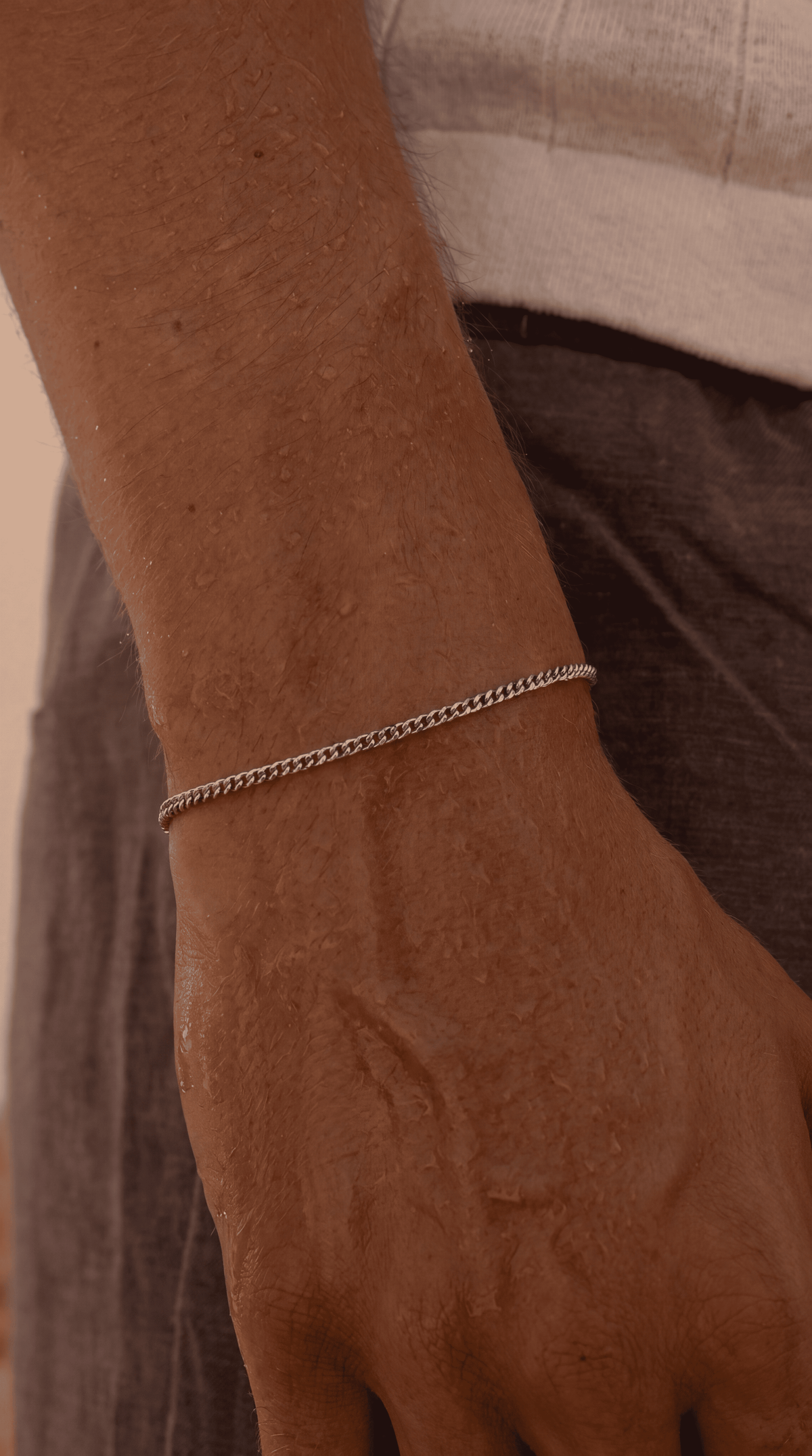 PULSERA CUBANA 3MM - PLATA